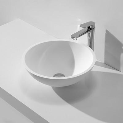 Wiesbaden Valerie Ronde Opzetwastafel 43x13 cm - Solid Surface