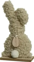 Decoris paasdecoratie konijn 23cm beigr - thumbnail