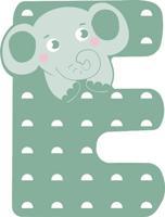 Small Foot - houten dieren kinderletter - e - thumbnail