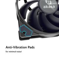 Akasa Alucia SM12 Computer behuizing Ventilator 12 cm Zwart 1 stuk(s) - thumbnail