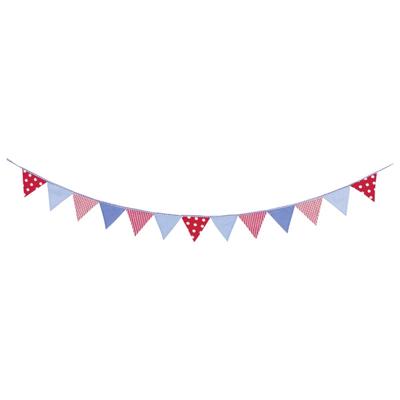 Goki katoenen vlaggenlijn blauw/rood