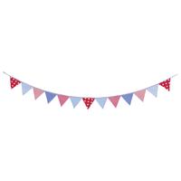 Goki katoenen vlaggenlijn blauw/rood - thumbnail