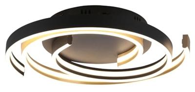 Trio Dimbare plafondlampCaya goud met zwart - 641910208