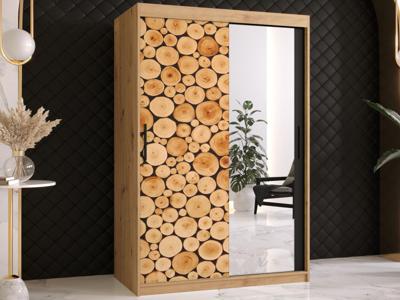 Kledingkast SOSNY 2 schuifdeuren 120 cm artisan eik met spiegel Kledingkast SOSNY 2 schuifdeuren 120 cm artisan eik met spiegel