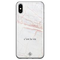 iPhone X/XS siliconen telefoonhoesje - C'est la vie - thumbnail