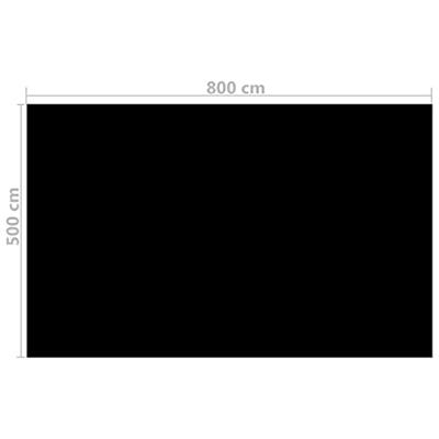 Zwembadhoes rechthoekig 800x500 cm PE zwart - thumbnail