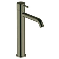 Salenzi Wastafelkraan Opbouw Hoog Giro Gegalvaniseerd Geborsteld Messing Zwart Chroom - thumbnail