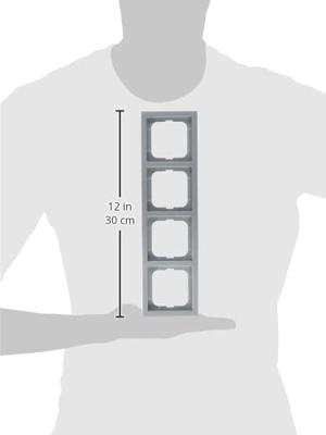 Busch-Jaeger 2CKA001754A4309 Frame Frame 4-voudig Future lineair Aluminium, Witaluminium (RAL 9006) 1 stuk(s)