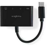 Nedis USB-Hub | 1x USB-C | 1x USB A / 1x USB-C | 4-Poorts poort(en) | USB 2.0 | USB Gevoed | SD & MicroSD - CCGB64780BK01 - thumbnail