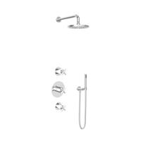 Hotbath Thermostatische Inbouw Douche Set Chap Met 2 Stopkranen Ibs 3 - Chroom - thumbnail