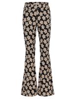 LOOXS Little winter flare broek meisjes - zwart - bloemenveld - thumbnail