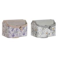 Houder voor afstandsbedieningen DKD Home Decor Wit Grijs Lila Licht Roze 2 Stuks - thumbnail