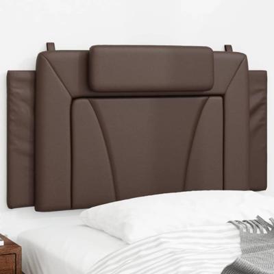 Hoofdbordkussen 100 cm kunstleer bruin