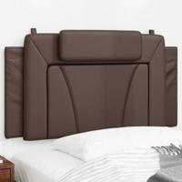 Hoofdbordkussen 100 cm kunstleer bruin - thumbnail