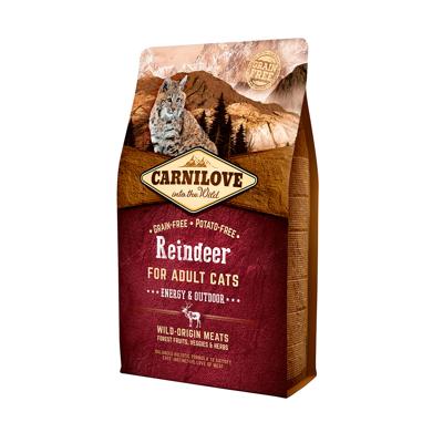 CARNILOVE Cat Adult Energy & Outdoor Reindeer - droog kattenvoer - 6kg