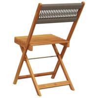 Tuinstoelen 4 st inklapbaar massief acaciahout grijs - thumbnail