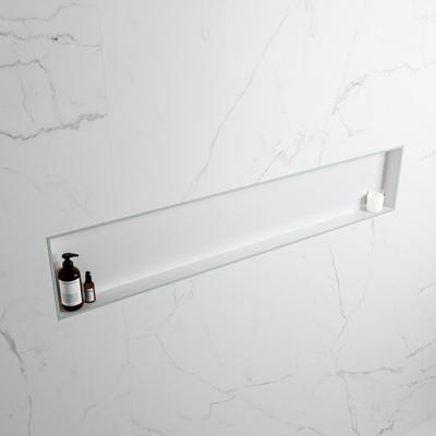MONDIAZ EASY Nis 149,5x29,5cm in solid surface kleur Greey | Talc. 1 vak geschikt voor in- of opbouw