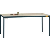 Manuflex LD1906.7016 ESD ESD-werktafel UNIDESK met kunststof plaat, onderstel antraciet RAL 7016, bxdxh = 1200 x 800 x 723-733 mm Antraciet - thumbnail