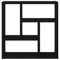 Wandplank 45x16x45 cm spaanplaat zwart eikenkleurig - thumbnail