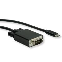 ROLINE USB type C - VGA adapterkabel, M/M, 1 m - thumbnail