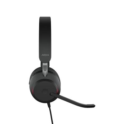 Jabra Evolve2 40 SE On Ear headset Kabel Stereo Zwart Headset, Volumeregeling, Microfoon uitschakelbaar (mute) Computer