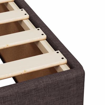 Bedframe zonder matras 90x200 cm stof donkerbruin
