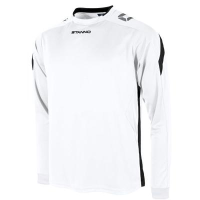 Stanno 411003 Drive Match Shirt LS - White-Black - S Stanno 411003 Drive Match Shirt LS - White-Black - S