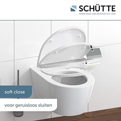 Schutte Duroplast High Gloss WC-bril RAINDROP met soft-close en quick-release
 82583