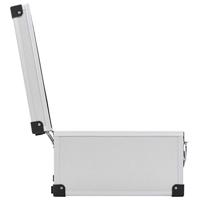 VidaXL Cd-koffer voor 40 cd&apos;s aluminium abs zilverkleurig - thumbnail