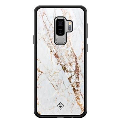 Samsung Galaxy S9 Plus glazen hardcase - Marmer goud Samsung Galaxy S9 Plus glazen hardcase - Marmer goud
