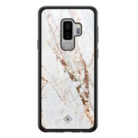 Samsung Galaxy S9 Plus glazen hardcase - Marmer goud - thumbnail