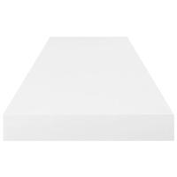 Wandschappen zwevend 2 st 80x23,5x3,8 cm MDF hoogglans wit - thumbnail