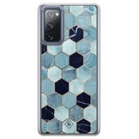 Samsung Galaxy S20 FE hybride hoesje - Blue cubes - thumbnail
