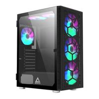 MONTECH X3 Glass Midi-tower Gaming-behuizing Zwart - thumbnail