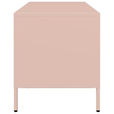 Tv-meubel 101,5x39x43,5 cm koudgewalst staal roze