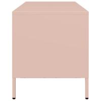 Tv-meubel 101,5x39x43,5 cm koudgewalst staal roze - thumbnail