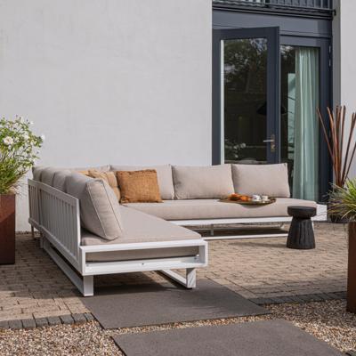 WOOOD Loungebank 'Flint' kleur Wit/Naturel