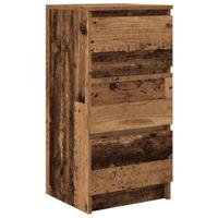 Dressoir 37,5x35x76 cm bewerkt hout oud houtkleurig - thumbnail