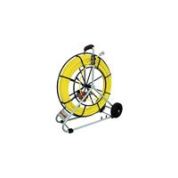 Glasvezel trekveer 100M 9MM M12 haspel 730mm voor buizen 60 tot 200mm incl. standaard Runpo 10085 - thumbnail