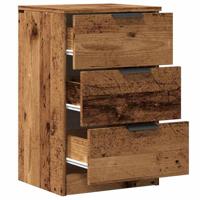 Nachtkastjes 2 st 40x36x65 cm bewerkt hout oud houtkleurig - thumbnail