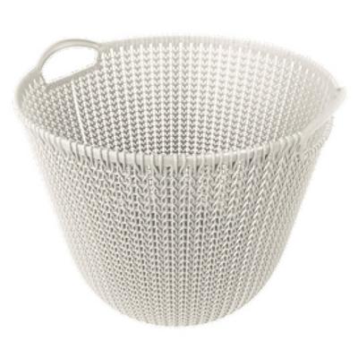 Curver knit mand rond L 30 liter oasis white