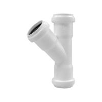 Basic Y-stuk 40mm-45 3xmof Wit Pp - thumbnail