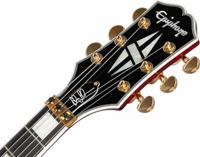 Epiphone Alex Lifeson Les Paul Custom Axcess Quilt Ruby elektrische gitaar met koffer