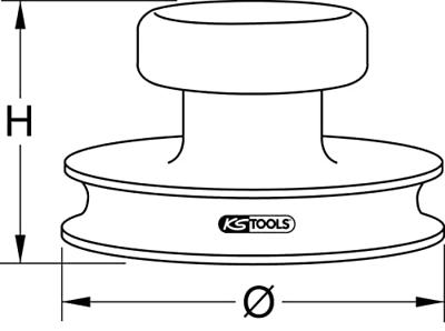 Mini-vacuümzuignap, max. 15 kg, Ø 80 mm KS Tools 140.1004