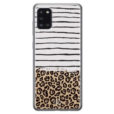 Samsung Galaxy A31 siliconen telefoonhoesje - Leopard lines