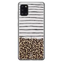 Samsung Galaxy A31 siliconen telefoonhoesje - Leopard lines - thumbnail