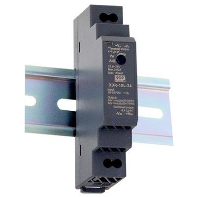 MEAN WELL DDR-15L-5 DIN-rail DC/DC-converter 5 V/DC 3 A 15 W Aantal uitgangen:1 x Inhoud 1 stuk(s)