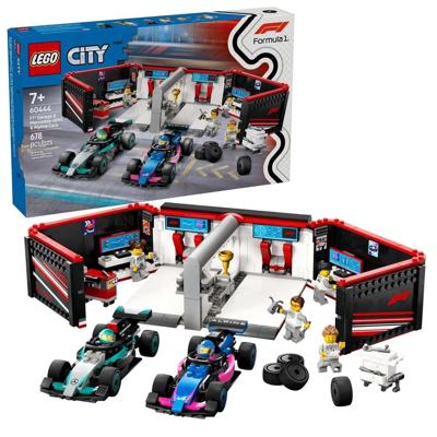 LEGO City F1 garage met Mercedes-AMG en Alpine auto's 60444