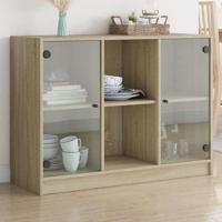 Dressoir 102x37x75,5 cm bewerkt hout sonoma eikenkleurig - thumbnail