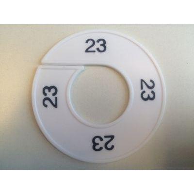 Maatring wit/zwart 23